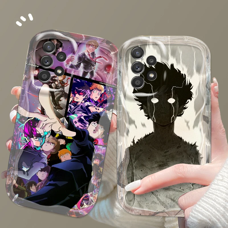 Japanese Anime Mob Psycho 100 For Samsung A55 A54 A53 A52 A35 A34 A33 A32 A25 A24 A23 5G Wave Oil Funda Phone Case