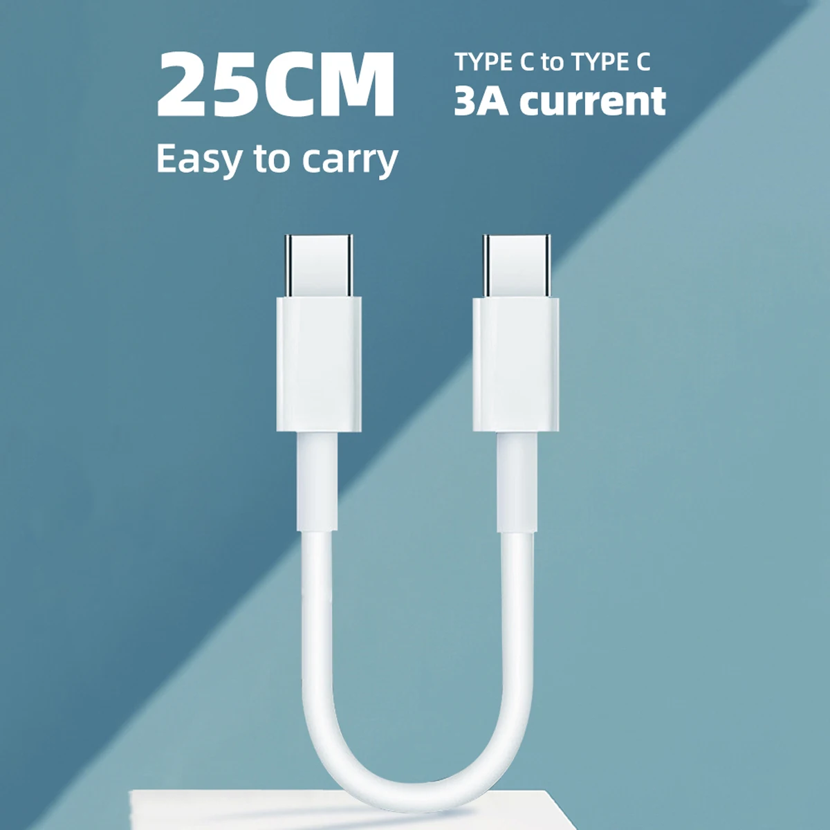 25CM Type C Charging Cable 60W High Speed USB C to TypeC Extension Cable For Phone 15 Cellphone Tablet