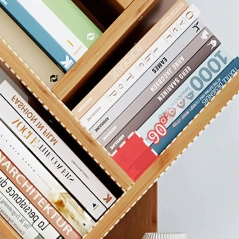 corner bookcase small bookshelf storage floor-to-ceiling tree-shaped book stand simple multi-layer estantería de libros
