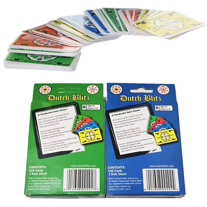 Dutch Blitz Original und erweiterte Kombination, schnelles Kartenspiel, geeignet für den Allerspaß, Familienspiel