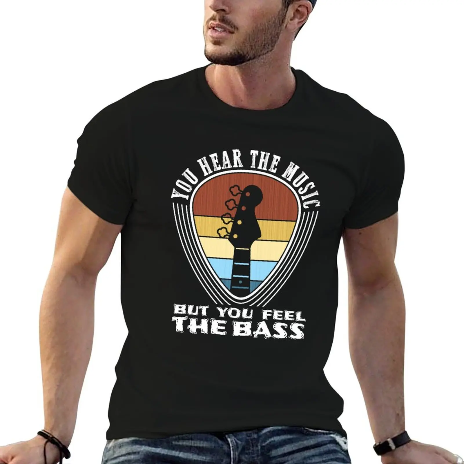 You hear the music but you feel the bass T-Shirt Soft Lightweight Cotton T-Shirt