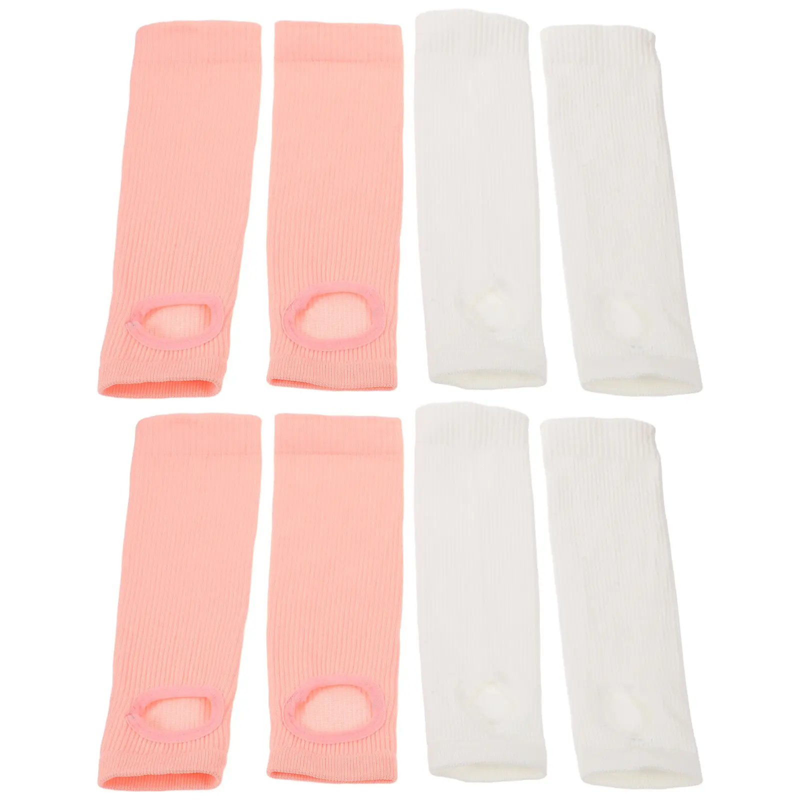 

4Pairs Footless Compression Stockings for Women Mid Calf Length Athletic Socks Lightweight Moisture Wicking Ideal for Running