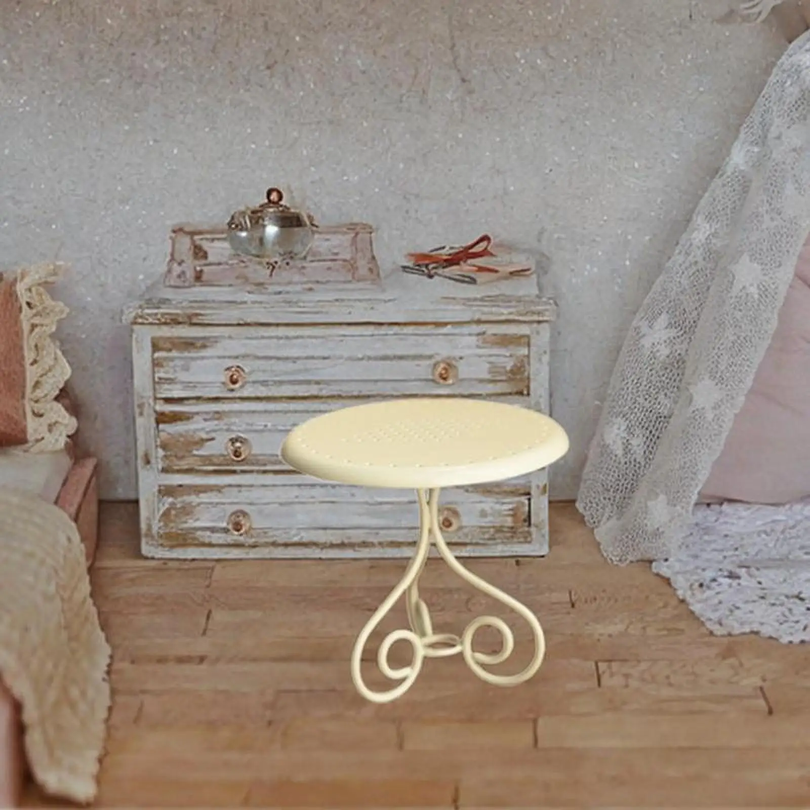 

Dollhouse Miniature Table Gift Miniature Furniture for Apartment Bakery Home