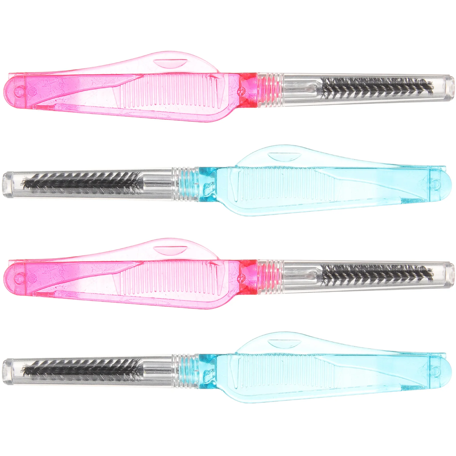 

4Pcs Eyelash Brush Comb 2 in 1 Foldable Small Size 2Cm Head for Smooth Lash Separation Perfect for Home Or Professional Use
