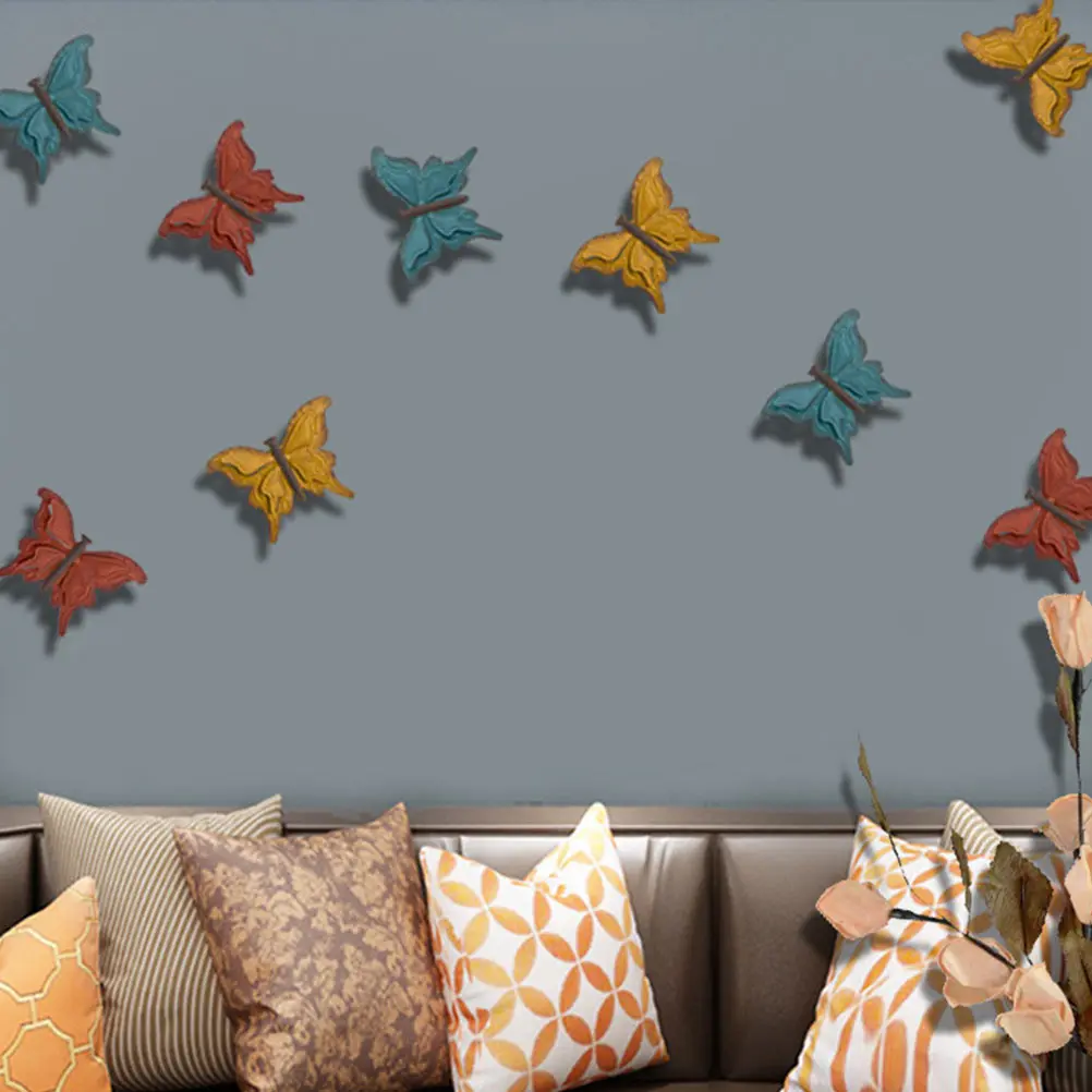 

1pc Creative Iron Wall Art Ornament Colorful Lifelike Craft Home Decoration Hanging Butterfly Metal Room Accessories