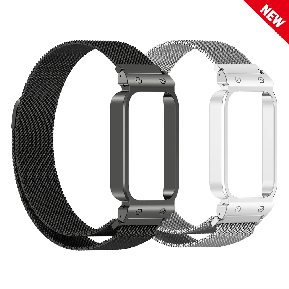 2026 Milanese Strap Compatible For Xiaomi Band 11 Active Black/Silvery Smart Watch Bracelet Accessories for MiBand
