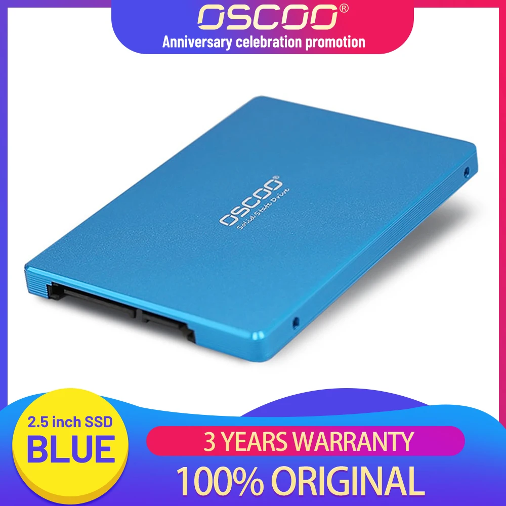 Disco Duro SSD SATA3, 512GB, 256GB, 128GB, Interno, de estado sólido, azul sólido para ordenador, Notebook y PC