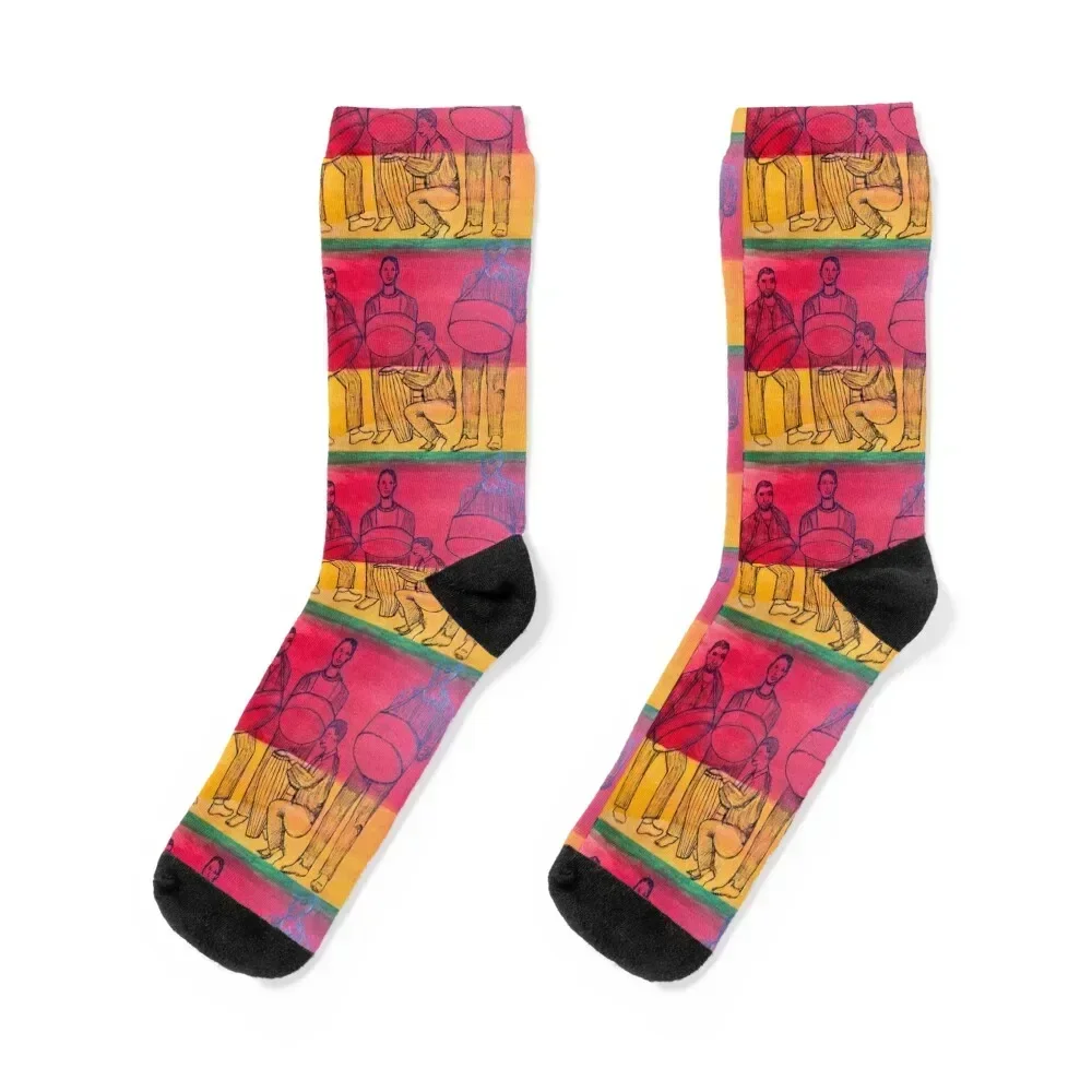 

Steel Drum Band Socks valentine gift ideas christmas gift retro Socks For Women Men's