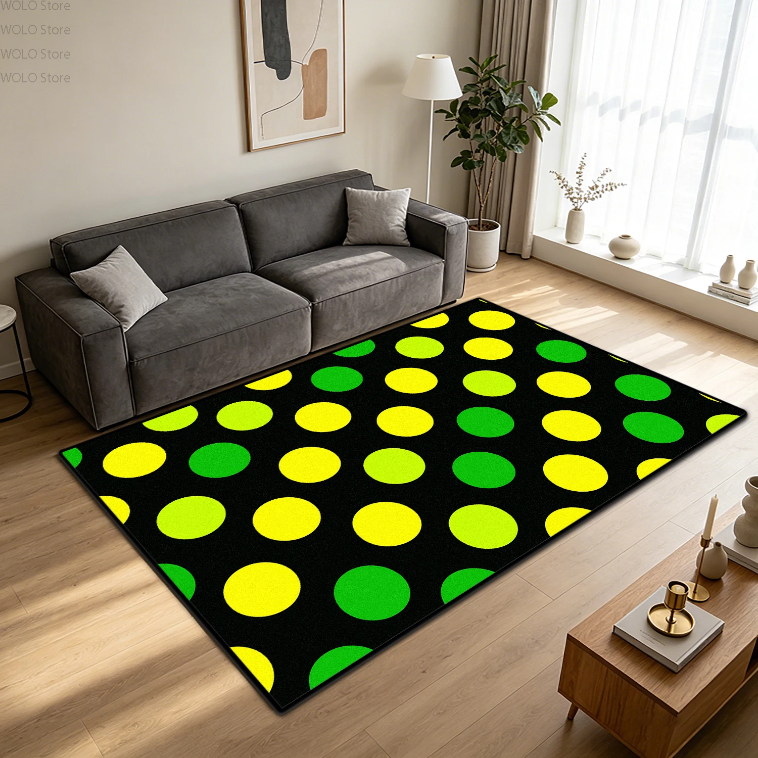 Retro abstract groen geel zwar - Retro Gaming Rug recensie en prijs