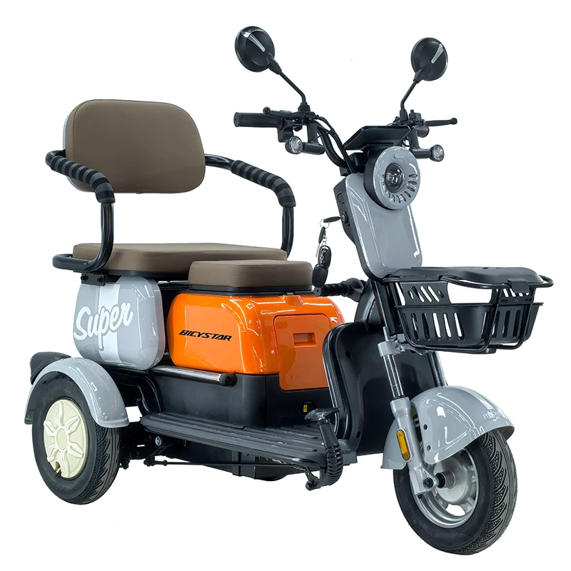 Three Wheel Trike Electric Tricycle Fat Tyre  Brazilian Folding One for Two People Three Wheel Tricycle Adult Trike Scooter