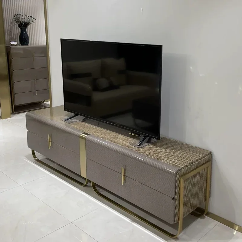 

Solid wood TV cabinet size apartment living room audio-visual cabinet post-modern Hong Kong-style floor-to-ceiling cabinet