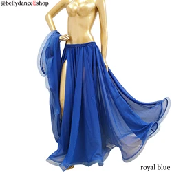 Jupes Bellyylene pour femmes, jupe longue sexy financièrement pour la danse du ventre, fente sur les côtés, costume de performance pour filles, robe d'entraînement, nouveau, 2024