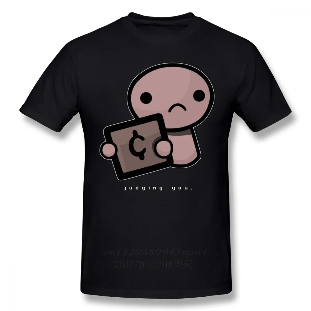 The Binding Of Isaac T Shirt Judging You Dark Background T-Shirt Oversized Streetwear Tee Shirt Funny Graphic Male Tshirt