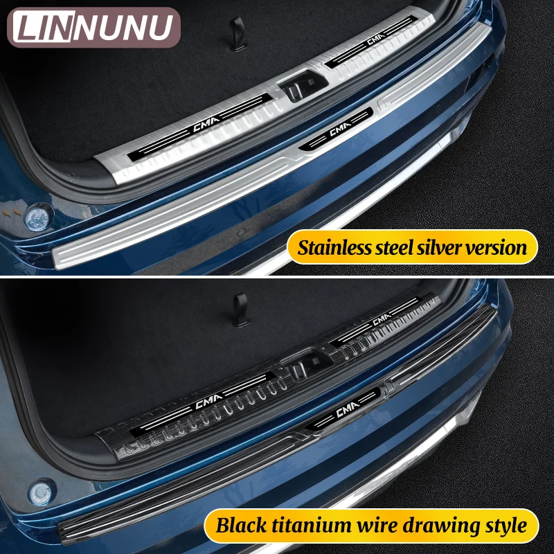 LINNUNU Car Trunk Sill Guard Protector paraurti posteriore copertura in acciaio inossidabile adatta per Geely MONJARO KX11Manjaro 2021-2023 accessori