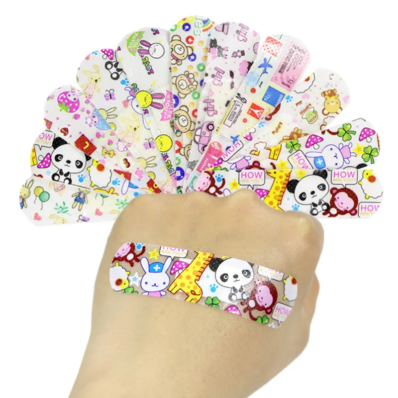 120pcs Cartoon Wound Patch Transparent Waterproof Band Aid for Children  Kids Hemostasis Adhesive Bandages Skin Plaster Patches