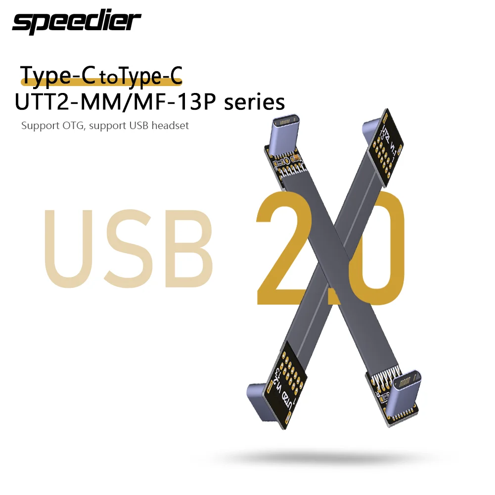 13p usb 2.0 tipo c para tipo c carregamento de dados cabo de extensão plana otg dobrar 90 graus usb c fêmea macho fpv cabo de fotografia aérea