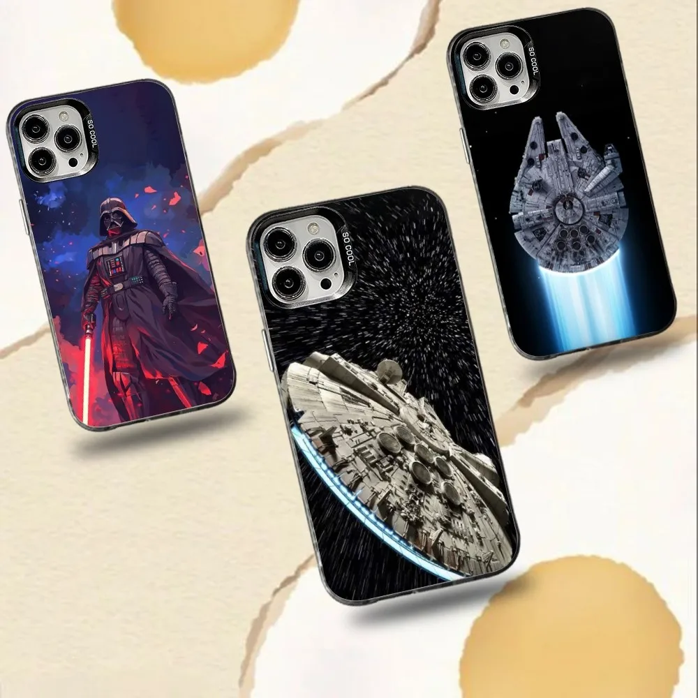 

S-Stars TV W-Wars Phone Case For iPhone 16,15,14,13,12,11,Pro,Max,Plus,Mini,XS,SE Anti Fall Black Matte Hard Bumper