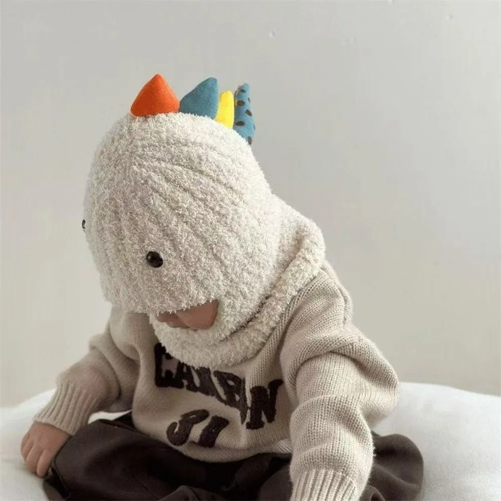 

New Durable High Quality Cute Cartoon Dinosaur Ear Protection Cap Cold Proof Windproof Pullover Hat Warm Knitted Hat Kids