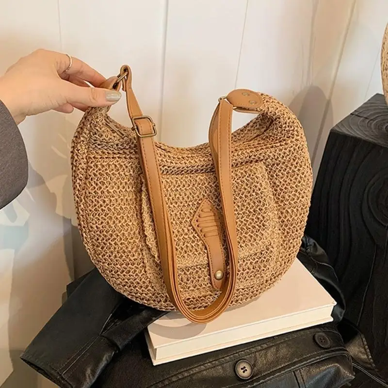 حقيبة كتف بسيطة D46D للنساء حقيبة من المنسوجة #3