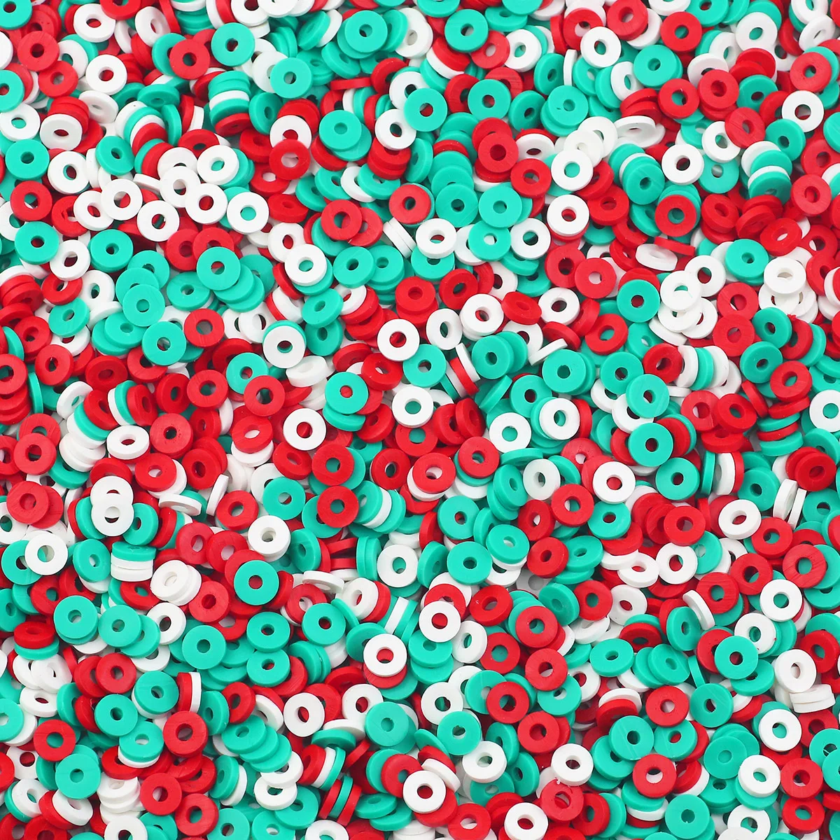 75 g rot, weiß, grün – weiche Tonblätter für handgefertigte DIY-Schmuckherstellung, Perlenschnüre, lose Perlen für Accessoires