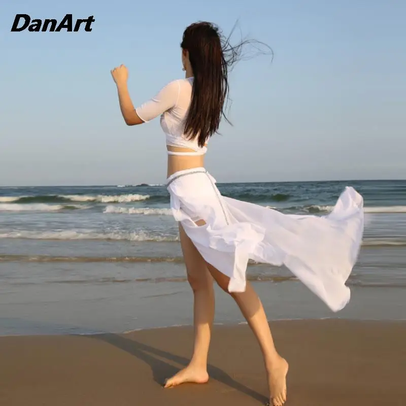 Women's/Girls Belly Dance Costume Set Ladies Party Dance Practice Goddess Clothing Sexy Tops with Long Skirt Elegant Dance Suit