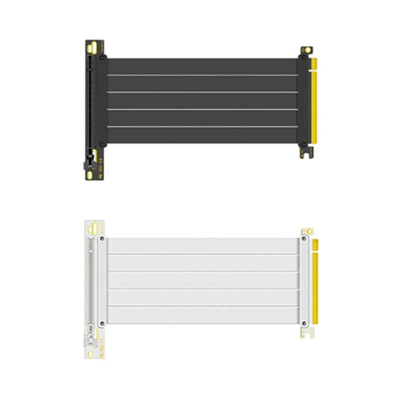 PCI-E 4.0 X16 Riser Cable Video Card 20Cm Extension Shielded Flexible 90° Mounting GPU Extension Cord