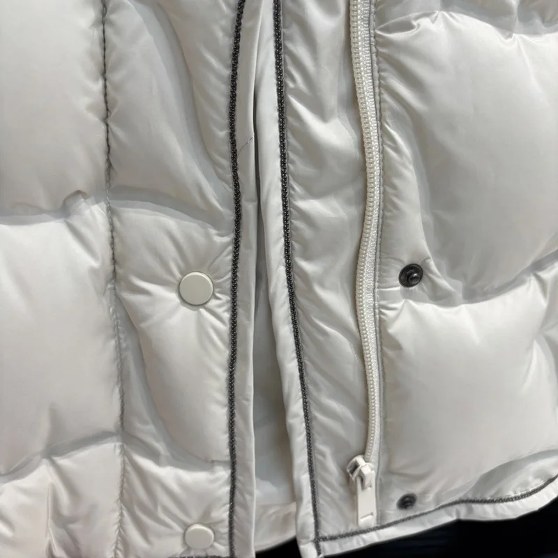 Schinteon Women's 90% White down Jacket with Hood Solid Color Autumn Winter Warm Fashion Parka Outerwear 2026 New