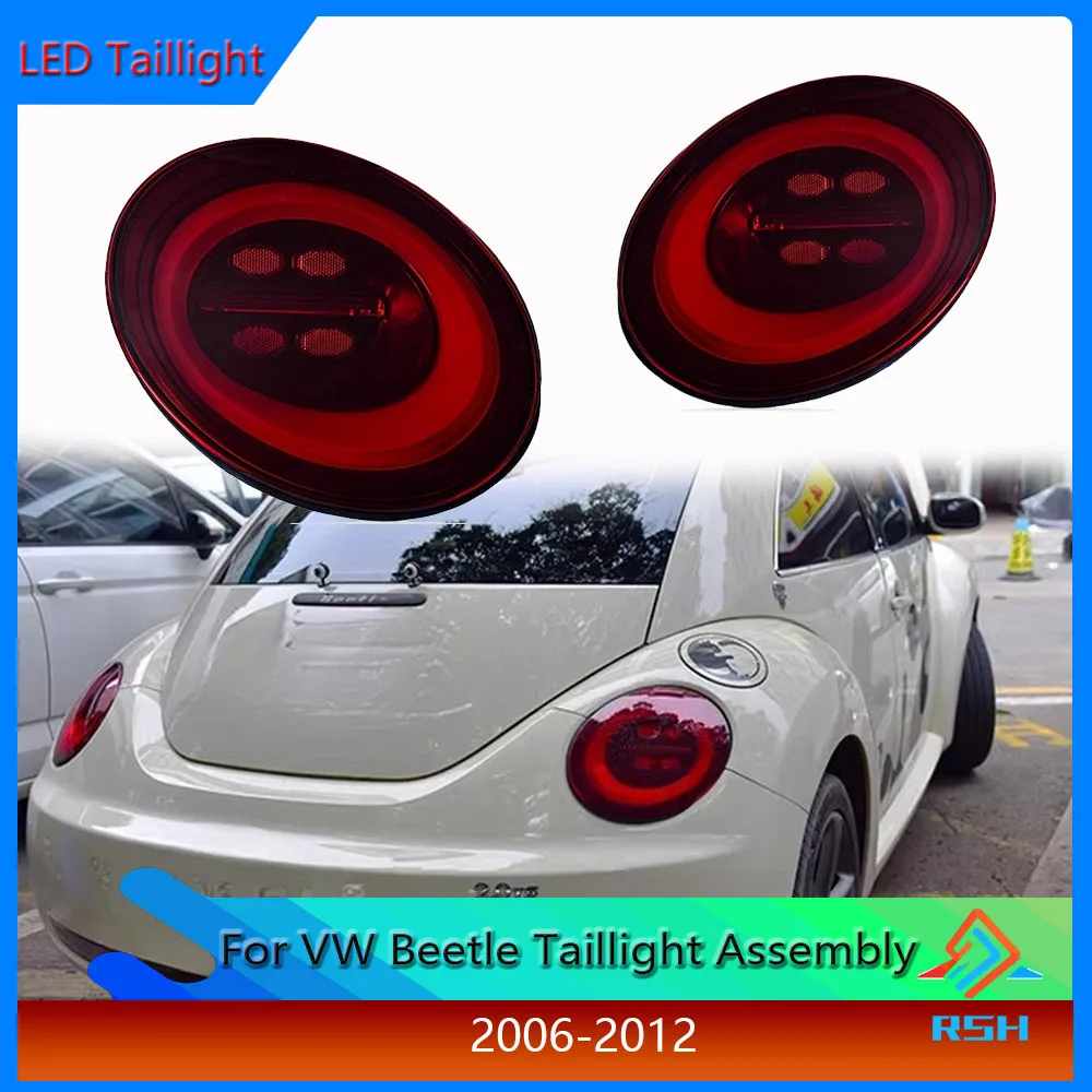 Taillights For Volkswagen VW Beetle 2006-2012 New Style Full LED Rear Lamp Dynamic Turn Signal Light Assembly Plug And Play