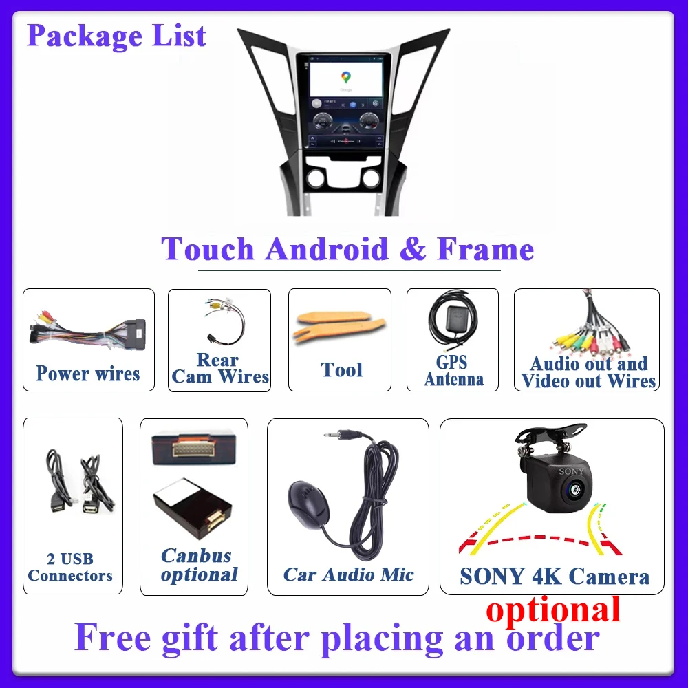 Android 15 Car Radio For Hyundai Sonata YF 8 2010-2018 Video GPS Navigation Carplay Stereo Multimedia Player Autoradio 4G Wifi