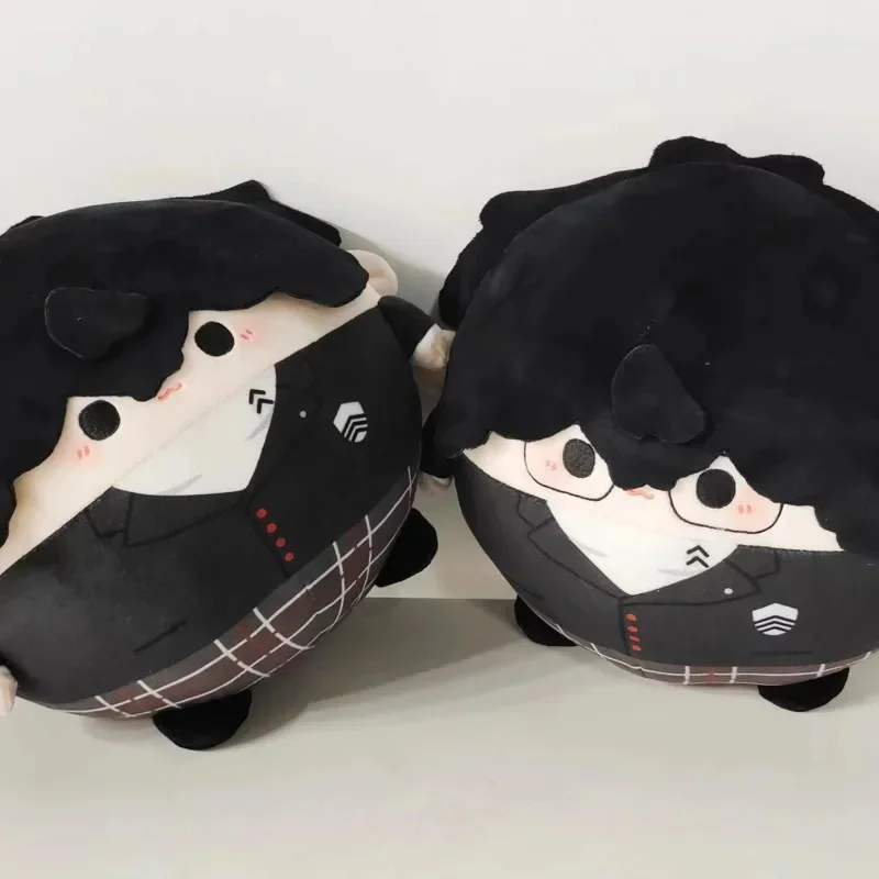 Akechi Round Plush Pillow Cute Anime Character Stuffed Doll Soft Plush Toy Sofa Cushion Birthday Christmas Gift