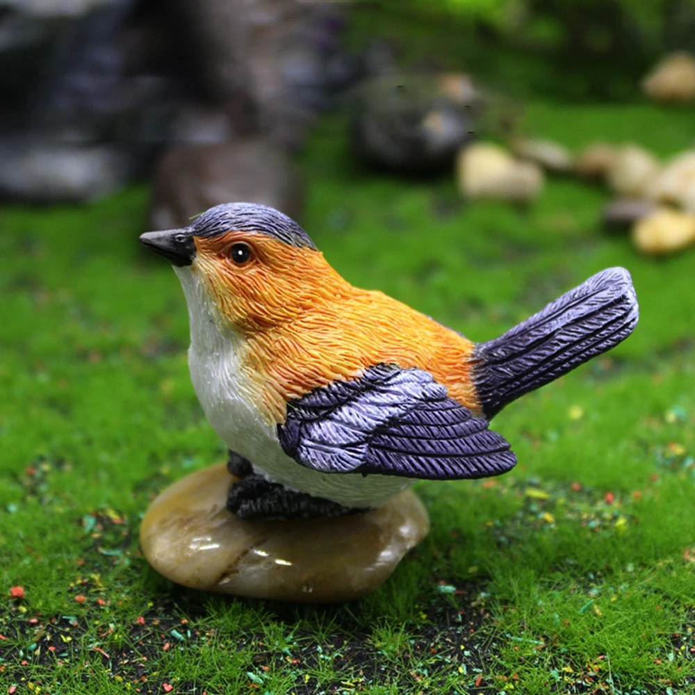 DIY Dollhouse Little Birds Succulent Plant Bonsai Ornaments Home Decor Micro Landscape Miniature Figurines Fairy Garden Decor