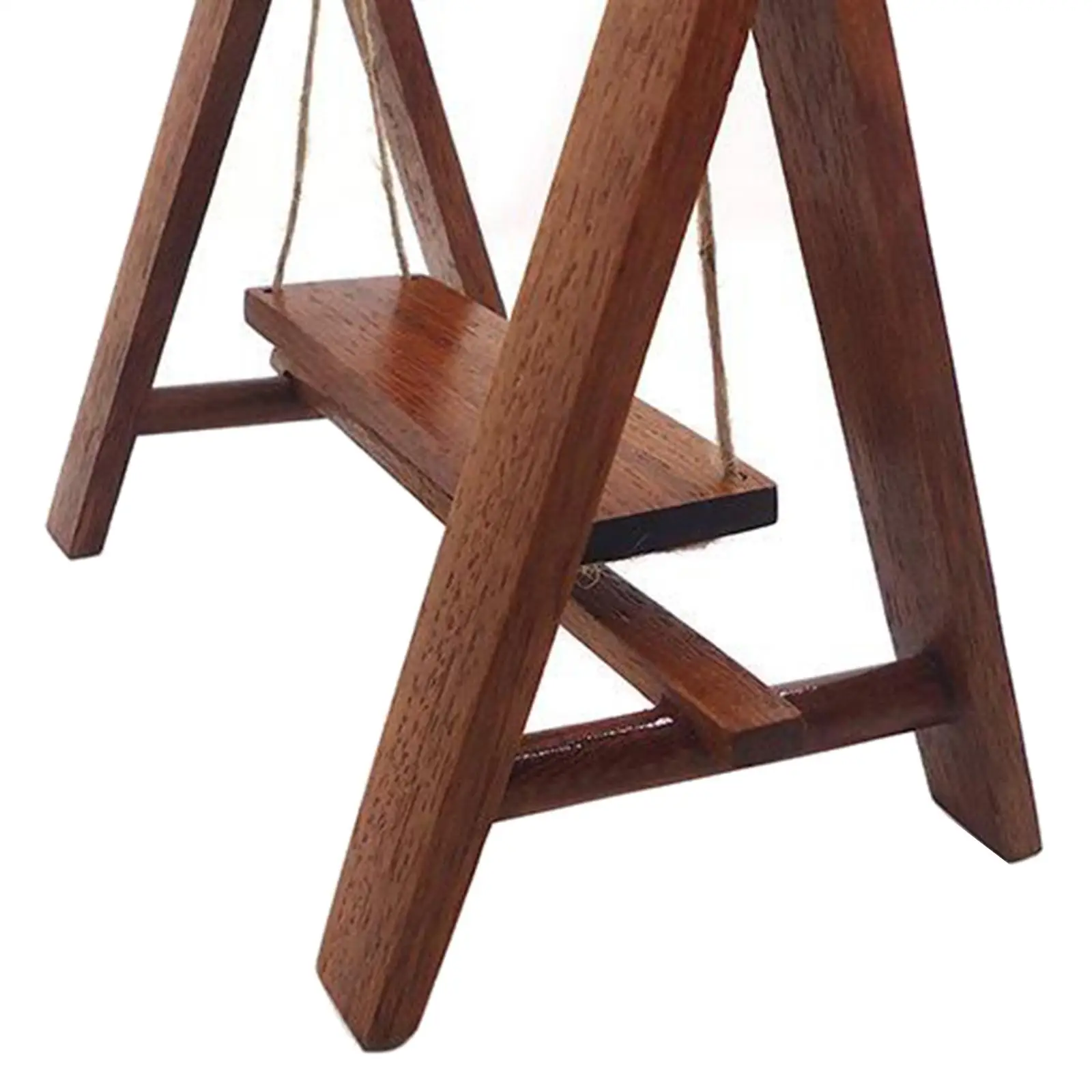 1:12 Dollhouse Miniature Swing Hammock Hanging Wooden Swing Accessories