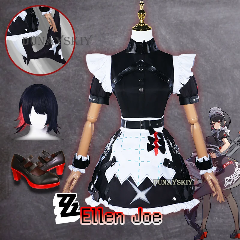 Zenless Zone Zero Ellen Joe Cosplay Kostuum Uniform Pruik Anime Halloween Feestkostuums Maskerade Vrouwen Spel