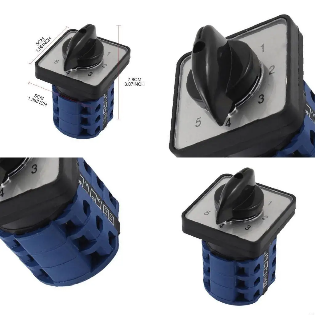 Panel Mounting Universal Rotary Changeover Switch 5-Position 3-Phase CA10