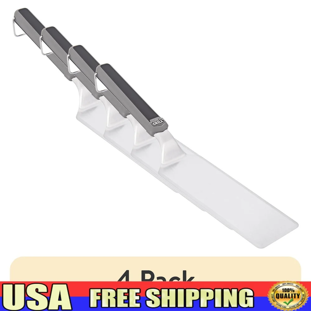 

4 Pack Stainless Steel Griddle Spatula Heavy Duty Ergonomic Handle Rust Resistant Dishwasher Safe Ideal Pancakes Burgers Fish