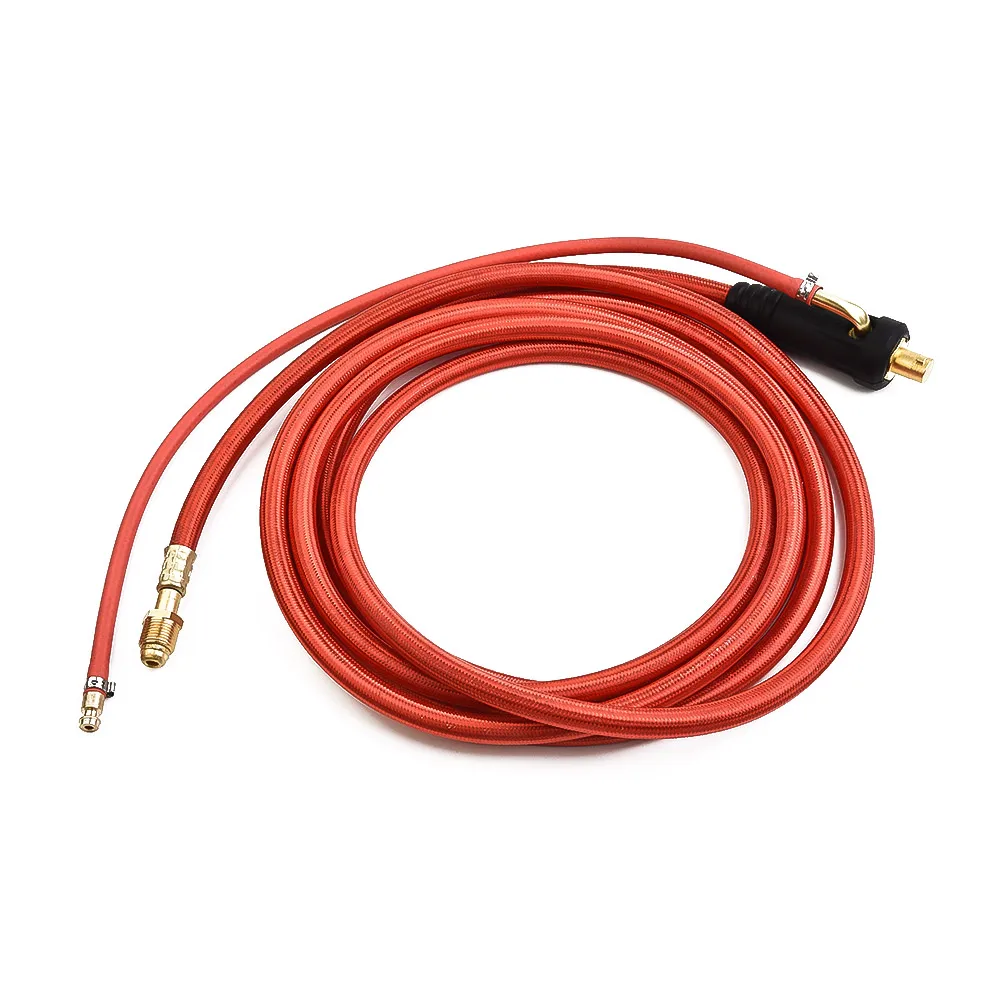 Achieve Smooth and Clean Welds with WP26 Quick Connect Tig Welding Torch Gas Electric Integrated Red Hose Cable Wire