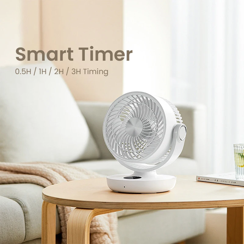 

Xiaomi Air Circulation Fan Wireless Remote Control LED Screen 4 Gears Wind 27Hours battery Life Swing Head Remote Cintrol Fan