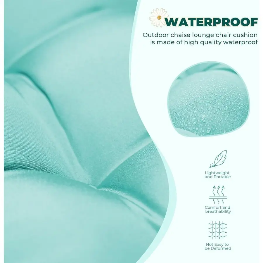 وسادة كرسي الصالة في الهواء الطلق للكراسي، وسائد بديلة مقاومة للبهتان مع 6 أربطة، رغوة الذاكرة السميكة P