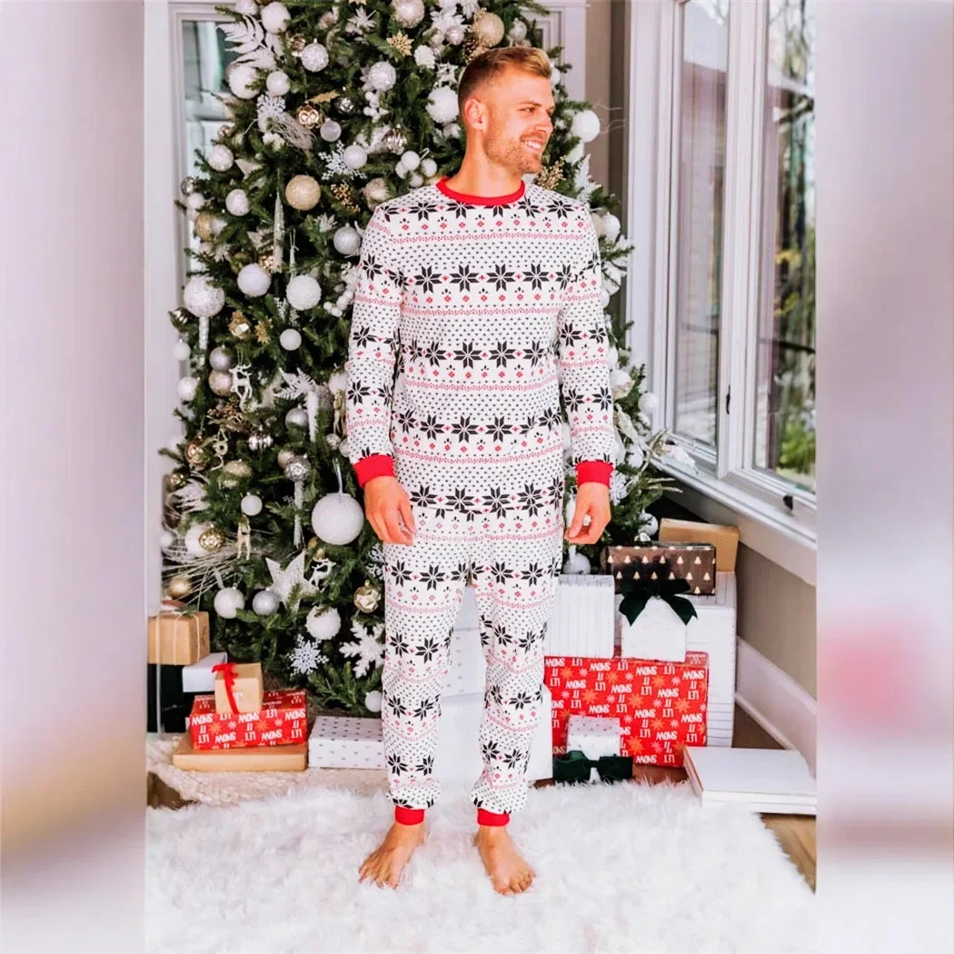 بيجامة عائلية جديدة لعيد الميلاد لعام 2026 بدلة فضفاضة ورقيقة مكونة من قطعتين ، ملابس متطابقة للأم والأب والأطفال-PJs لعيد الميلاد الناعمة لمظهر عيد الميلاد #3