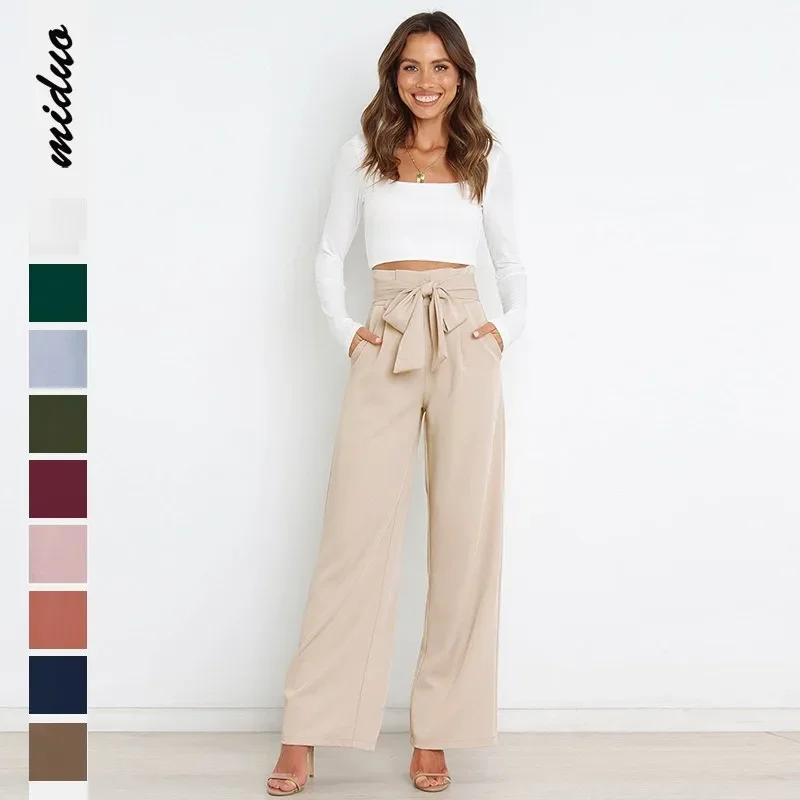 2025 herbst Winter Neue Mode frauen Casual Hosen Breite Bein Hosen Elegante Pendler Hosen Y2k Frau Kleidung