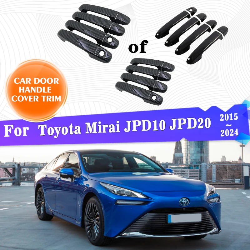 Car Outer Door Handle Cover Trim For Toyota Mirai JPD10 JPD20 2015~2024 2016 2017 2018 Exterior Trim Car Sticker Car Accessories