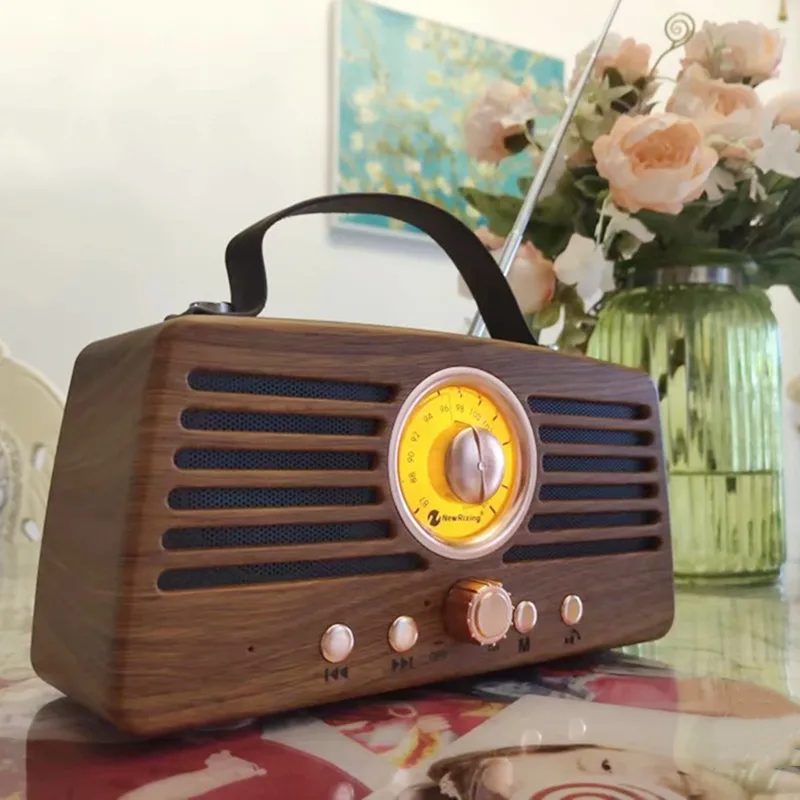 

NR-4013 Новый беспроводной динамик BlueTooth, высококачественный деревянный винтажный FM-радио Caixa De Som, поддержка USB/TF-карты/FM-плеера