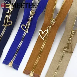 4Pcs 3# Metal Zippers 15-70cm Auto Lock Zipper For Sewing Bags Purse Down Decoration Zips Repair Kit DIY Garment Accessories