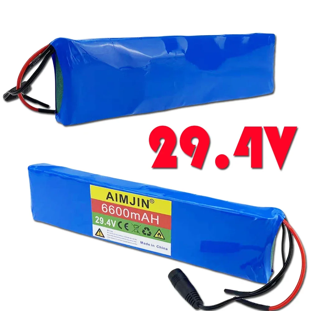 

2024 New 29V 7S2P 6.6Ah 18650 Lithium Battery Pack Rechargeable HighQuality Battery 15A BMS+29.4V Charger DlY Production