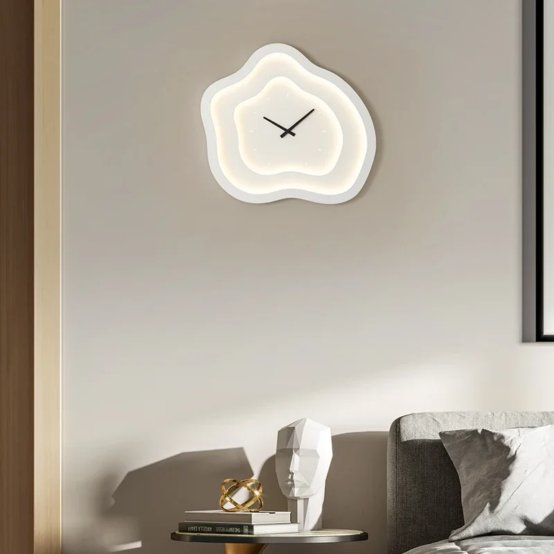 Lâmpada de Parede LED Moderna com Relógio, Ferro Acrílico, Arandela Regulável, Quarto, Foyer, Escritório, Loja, Dropshipping, Branco, Verde