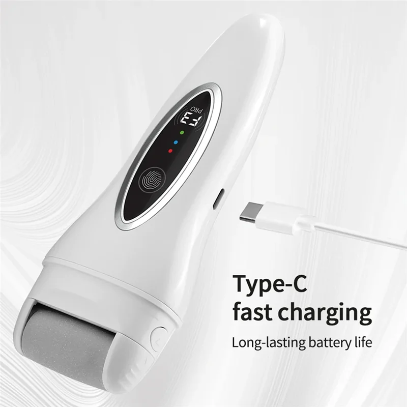 FGGS-Electric Foot Callus Remover Rechargeable Foot Hard Dry Dead Cuticle Skin Remover Pedicure Care Tools Black