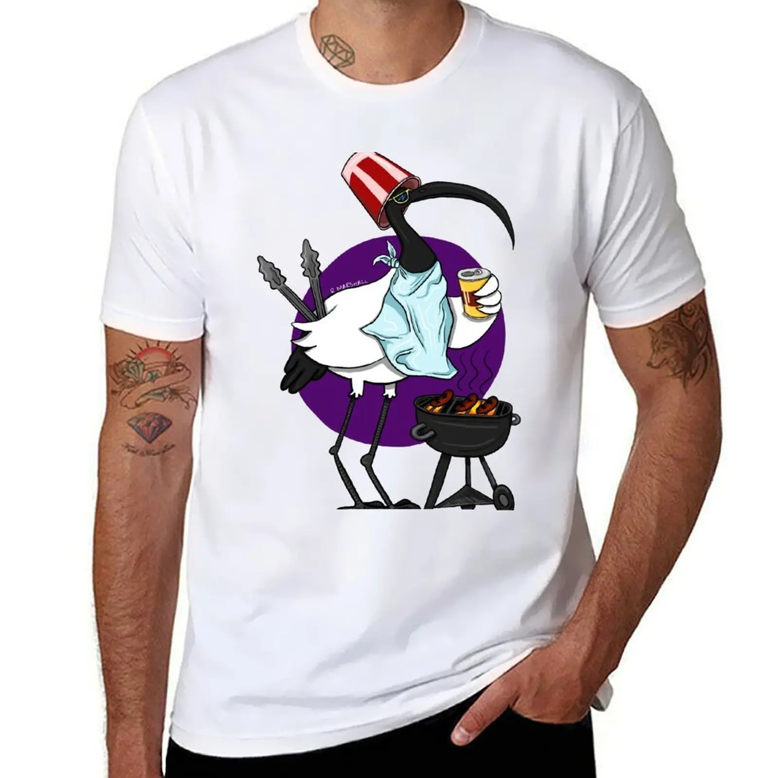 

Bin chicken bbq T-Shirt t shirts for man slim fit t shirts for man cotton T-Shirt