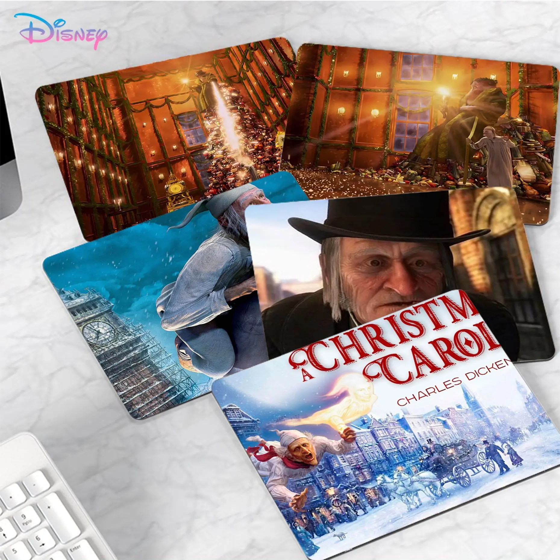 

Disney A Christmas Carol Mousepad Custom Skin Desktop Desk Mat Gaming Accessories Students Writing Pad Padmouse Desk Play Mats