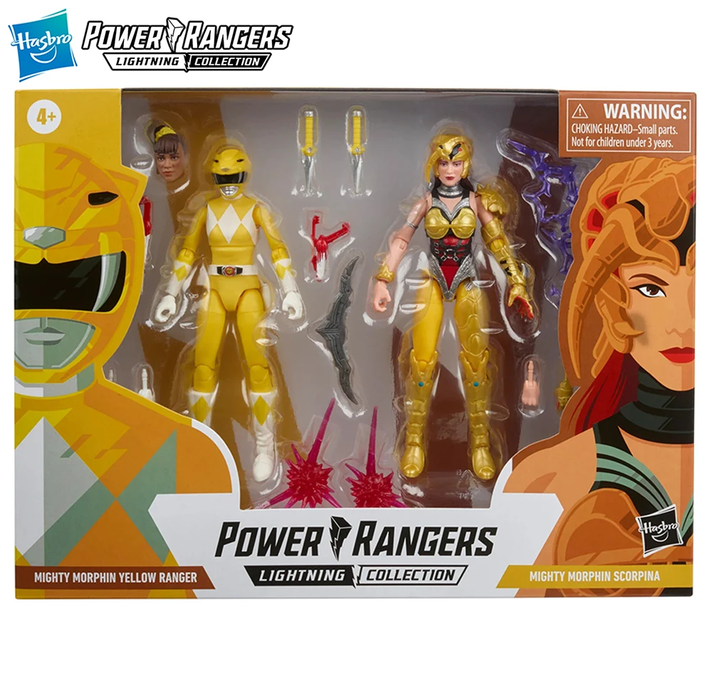 

[In-Stock] Hasbro Power Rangers Lightning Collection Mighty Morphin Yellow Ranger & Scorpina 2-Pack 15cm Action Figure Model Toy