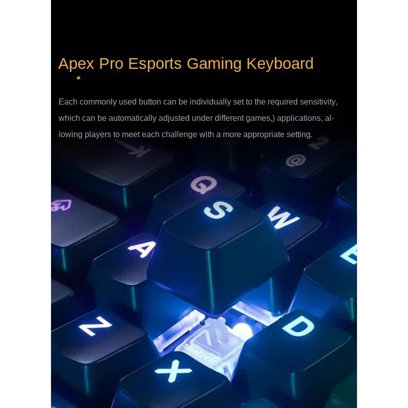 APEX Pro TKL 미니 한정판 마그네틱 축 유선 기계식 키보드, RGB OLED 금속 스크롤 단추, E 스포츠 게임 선물